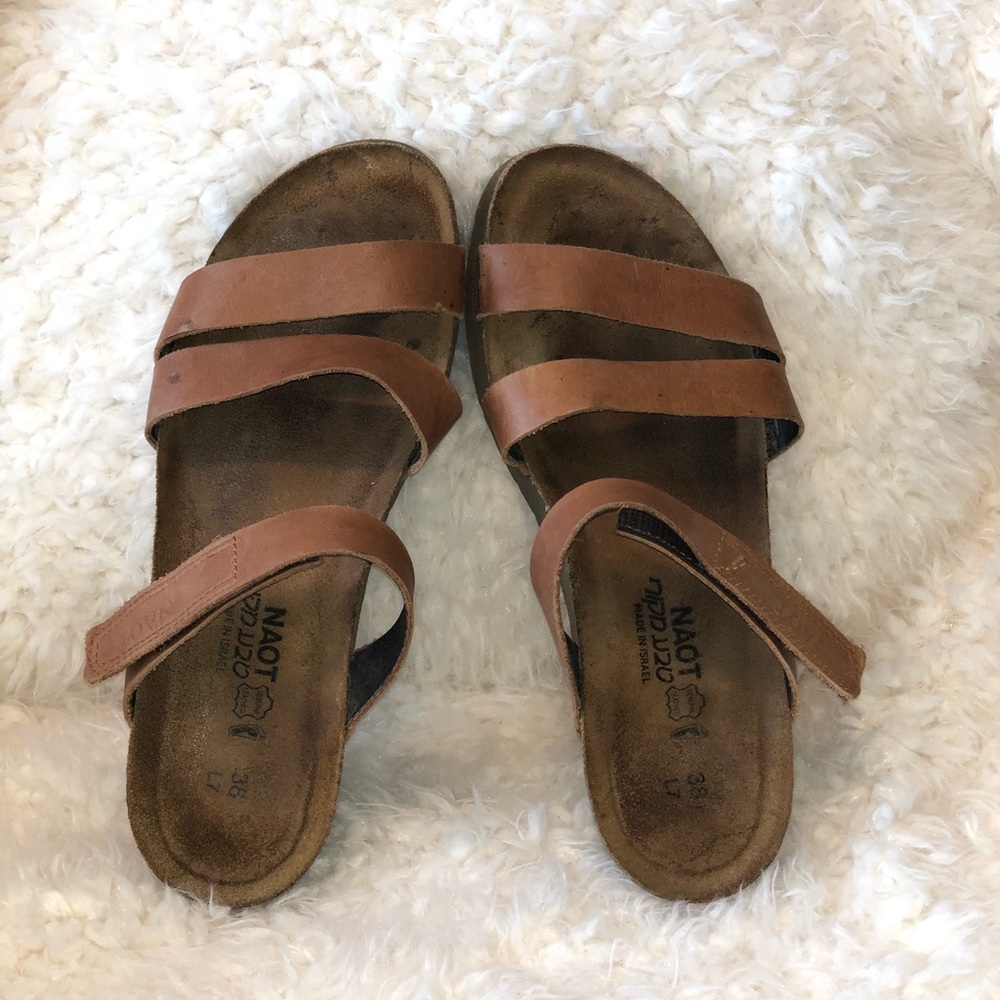 LAST DAY LAST PRICE! Naot Cognac Leather Sandals